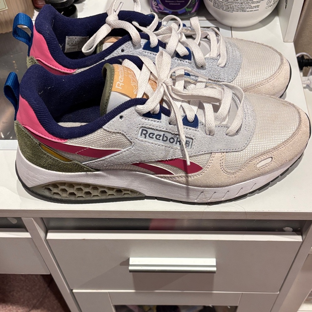 Reebok Pink and White Athletic Shoes